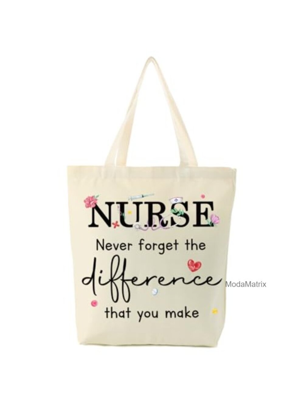 Nurse Canvas Tote Bag Large Shoulder Nurse Appreciation Gift RN CNA LPN
